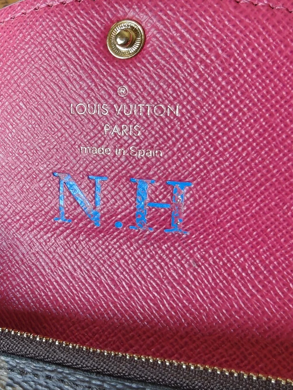 Used LV Louis Vuitton Monogram Rosalie Coin Purse Fuchsia Hot Stampped